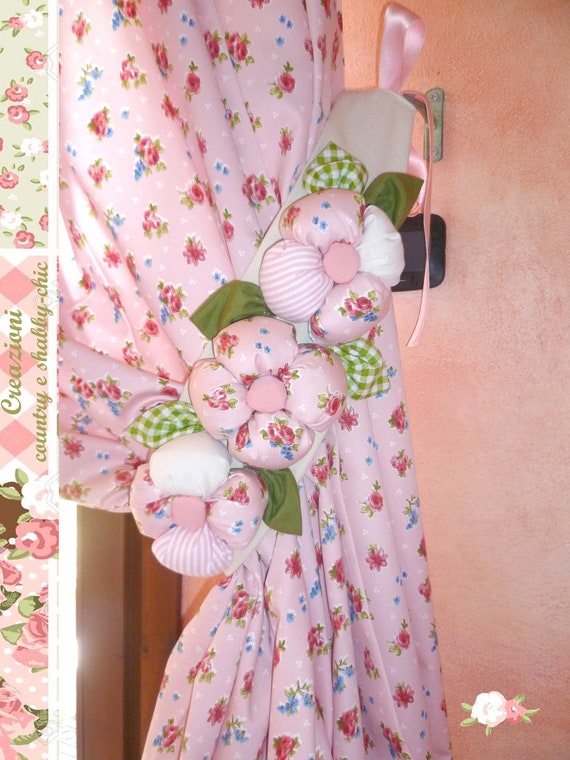Country Chic Curtain Tie Back Right Shabby Tieback Country Chic Curtain Tie Back Right, Country Chic Curtains