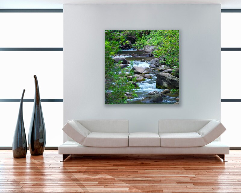 Aluminum Metal Print Wall Art Wall Decor Mountain Stream Etsy