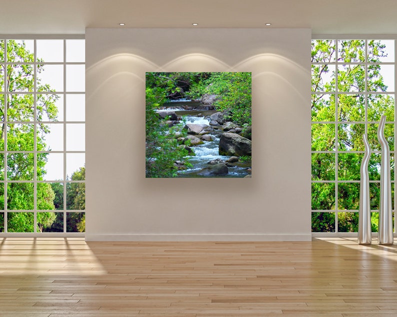 Aluminum Metal Print Wall Art Wall Decor Mountain Stream Etsy