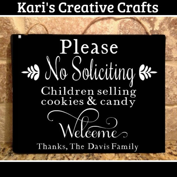 No solicitation sign, No soliciting sign, Stop unwanted  people from knocking at your door, No sales, No salesmen, Unwanted guests