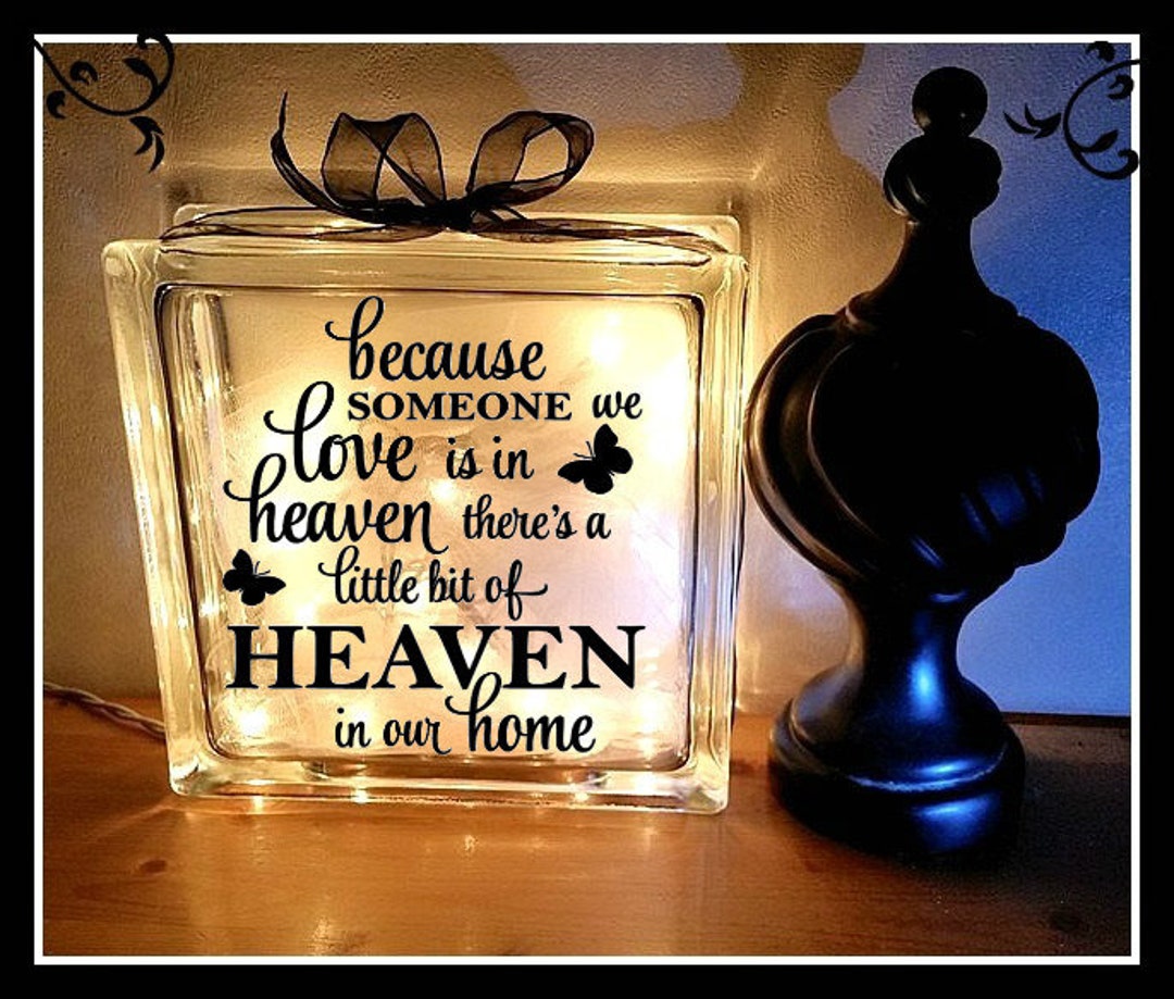 Memorial Glass Blocks, Sympathy Gift, Personalized Glass Block, Custom