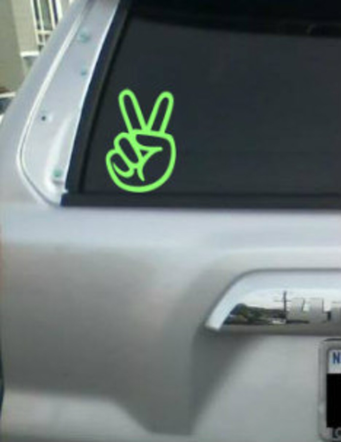 Peace Sign Car Decal Peace Sign With Flower Hand Peace - Etsy