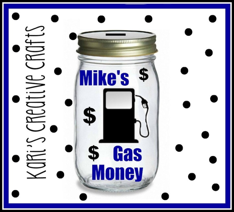 Gas Money Jar Gas Money Fund Teenager New Driver Gas Fund Etsy