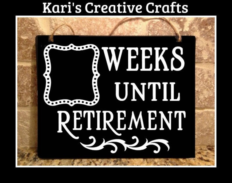 Retirement Countdown Chalkboard Retirement Sign Countdown Etsy