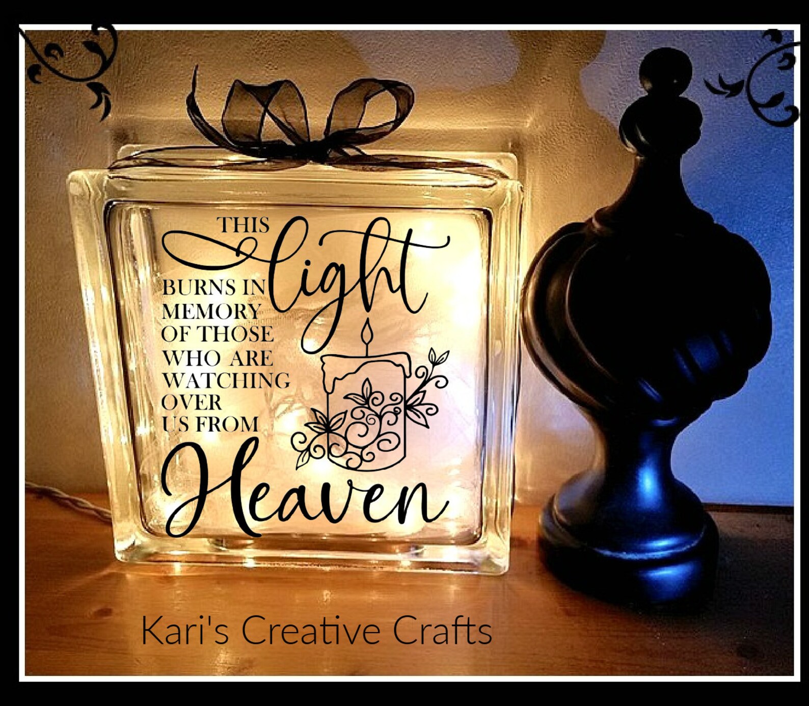 Memorial Glass Blocks Sympathy Gift Personalized Glass Etsy