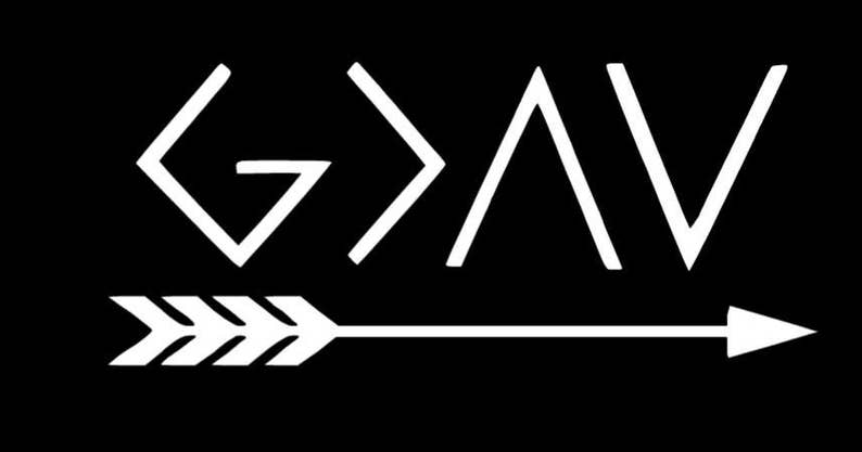God is Greater Than the Highs and Lows Christian Decal Etsy