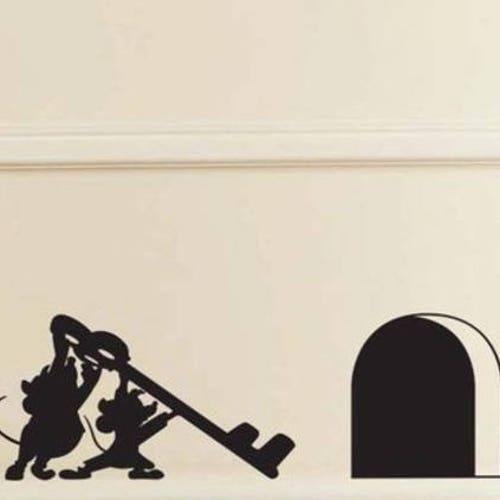 Disney Decal Jaq and Gus Mouse House Cinderella Mice Vinyl Etsy