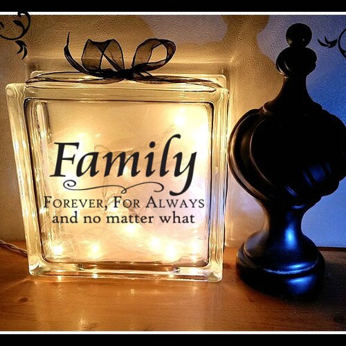 Glass Block Decor / Night Light Etsy
