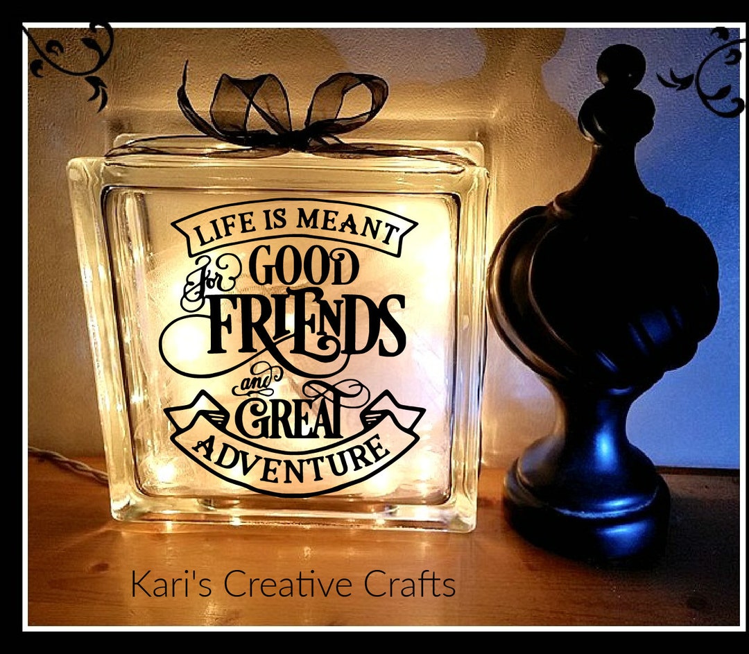 Friendship Glass Block Friendship Gift Best Friends Forever - Etsy