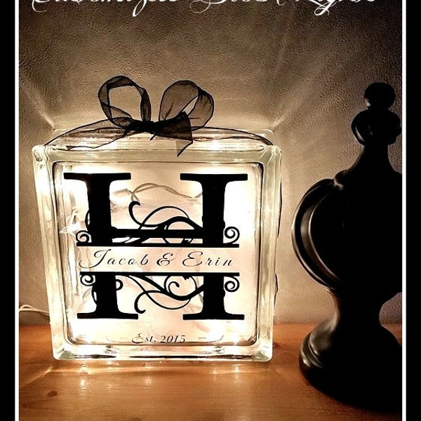 Glass Block Lights Etsy