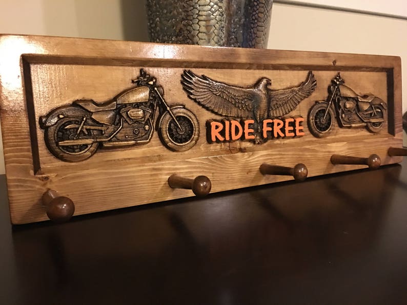 Motorcycle Theme Decorative Coat Rack ride Free - Etsy