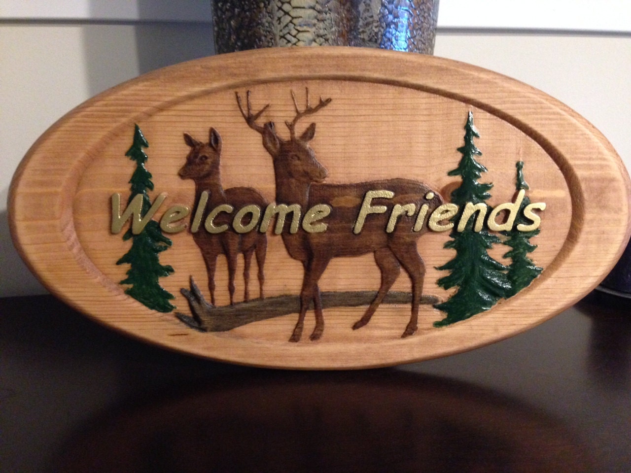 Wood Carved Welcome Sign Cabin Sign Welcome Sign Wedding - Etsy