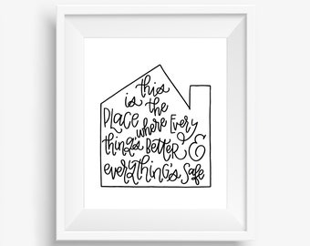 This is the Place Digital Downloadable Hand-Lettered Print