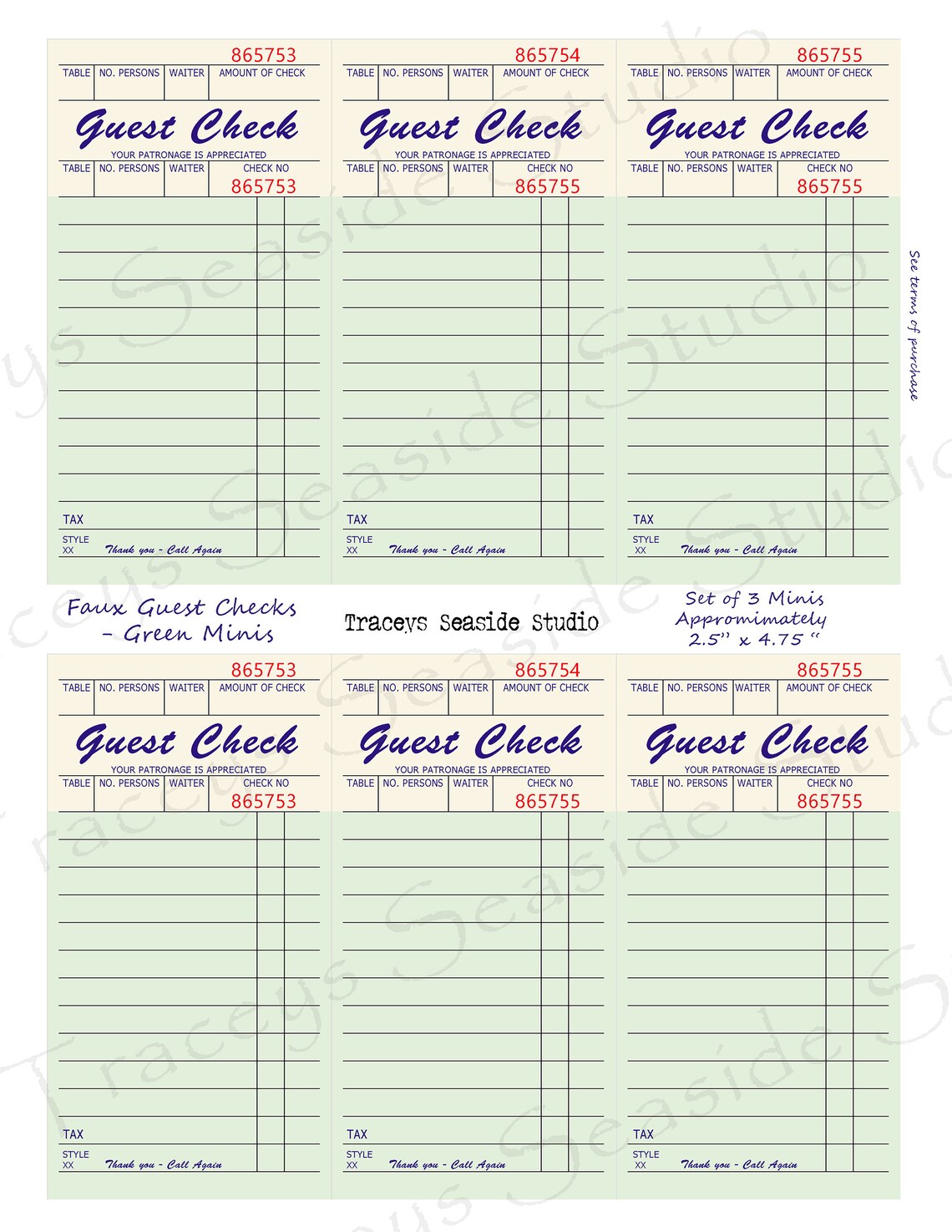 NEW Guest Check Printables updated Version - Etsy UK