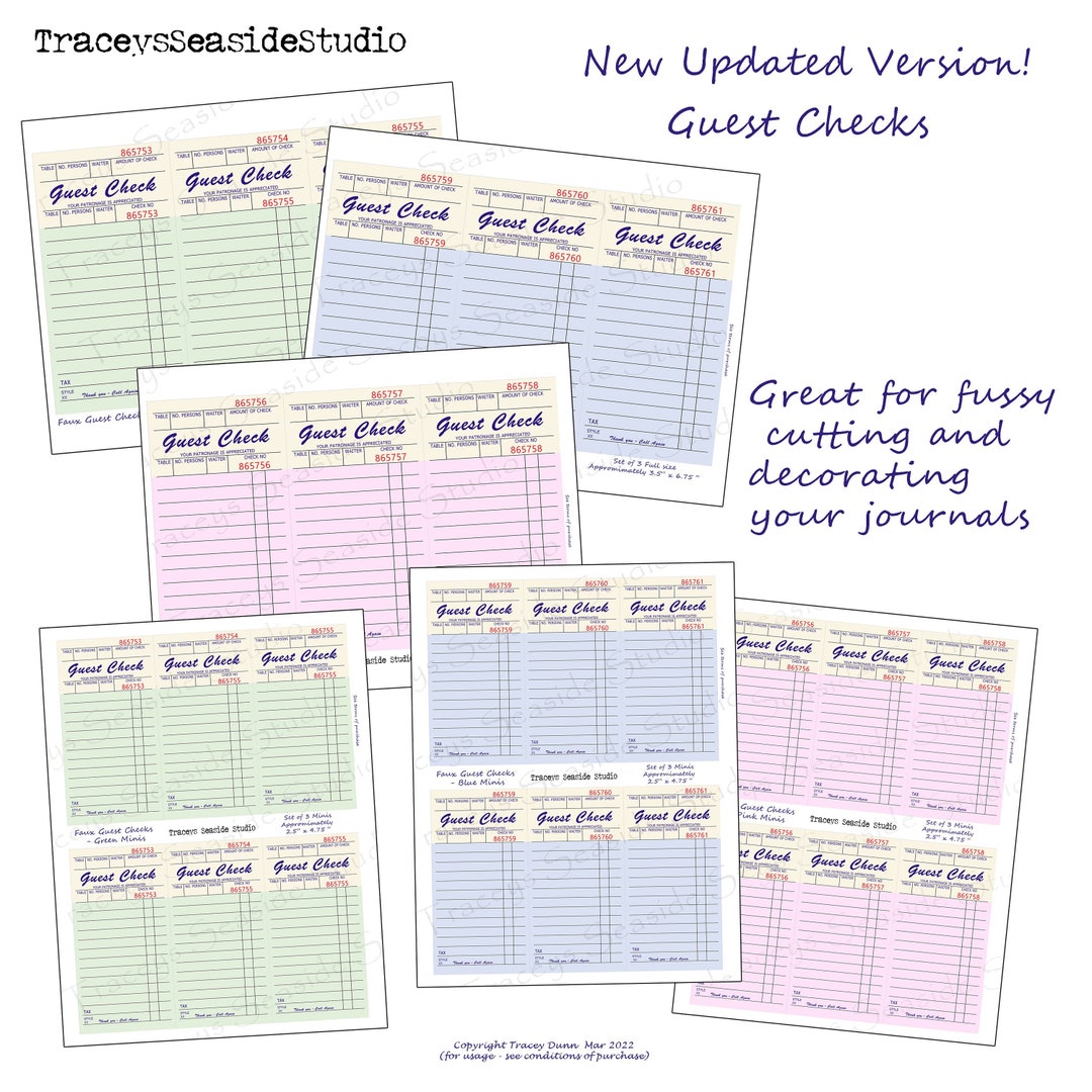 NEW Guest Check Printables updated Version - Etsy UK