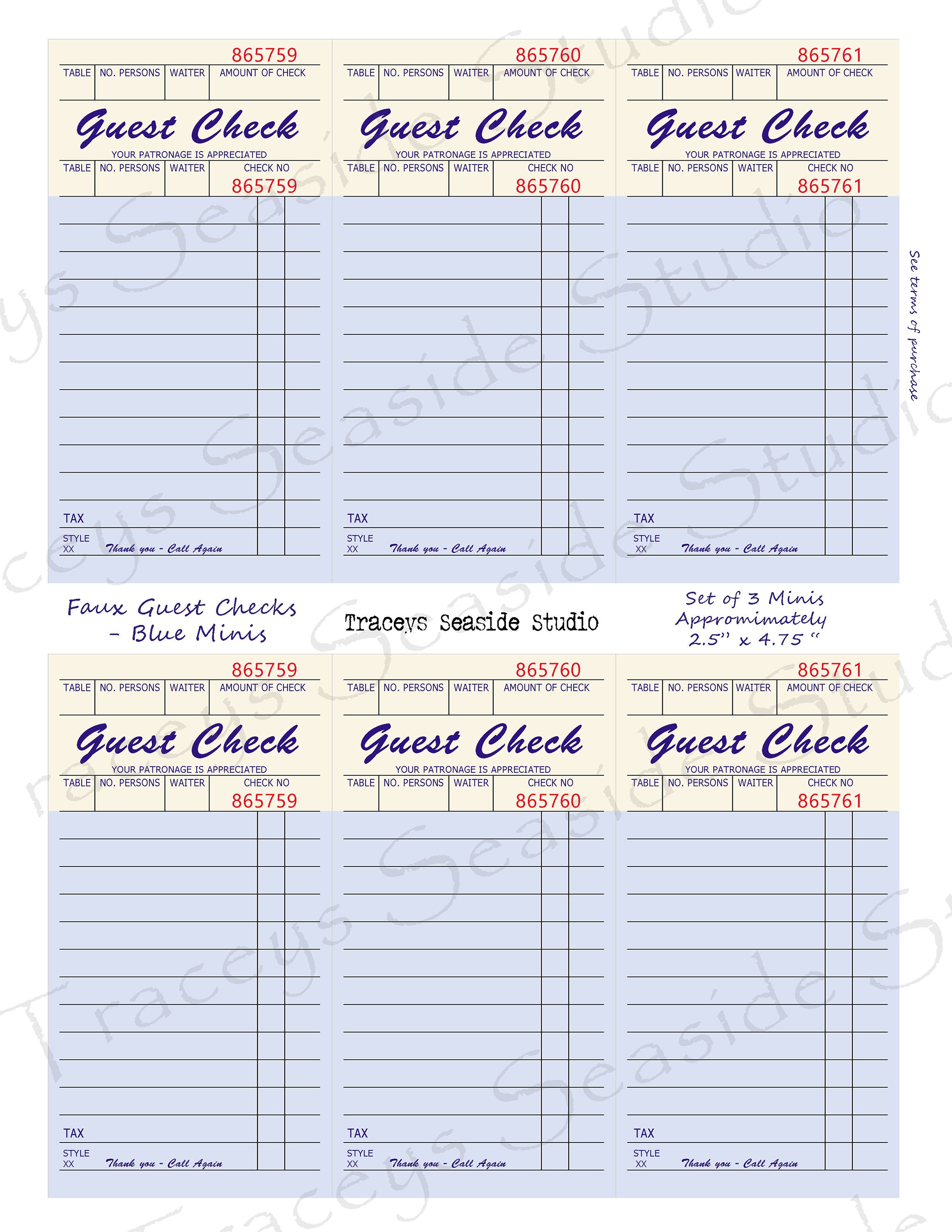 NEW Guest Check Printables updated Version - Etsy UK