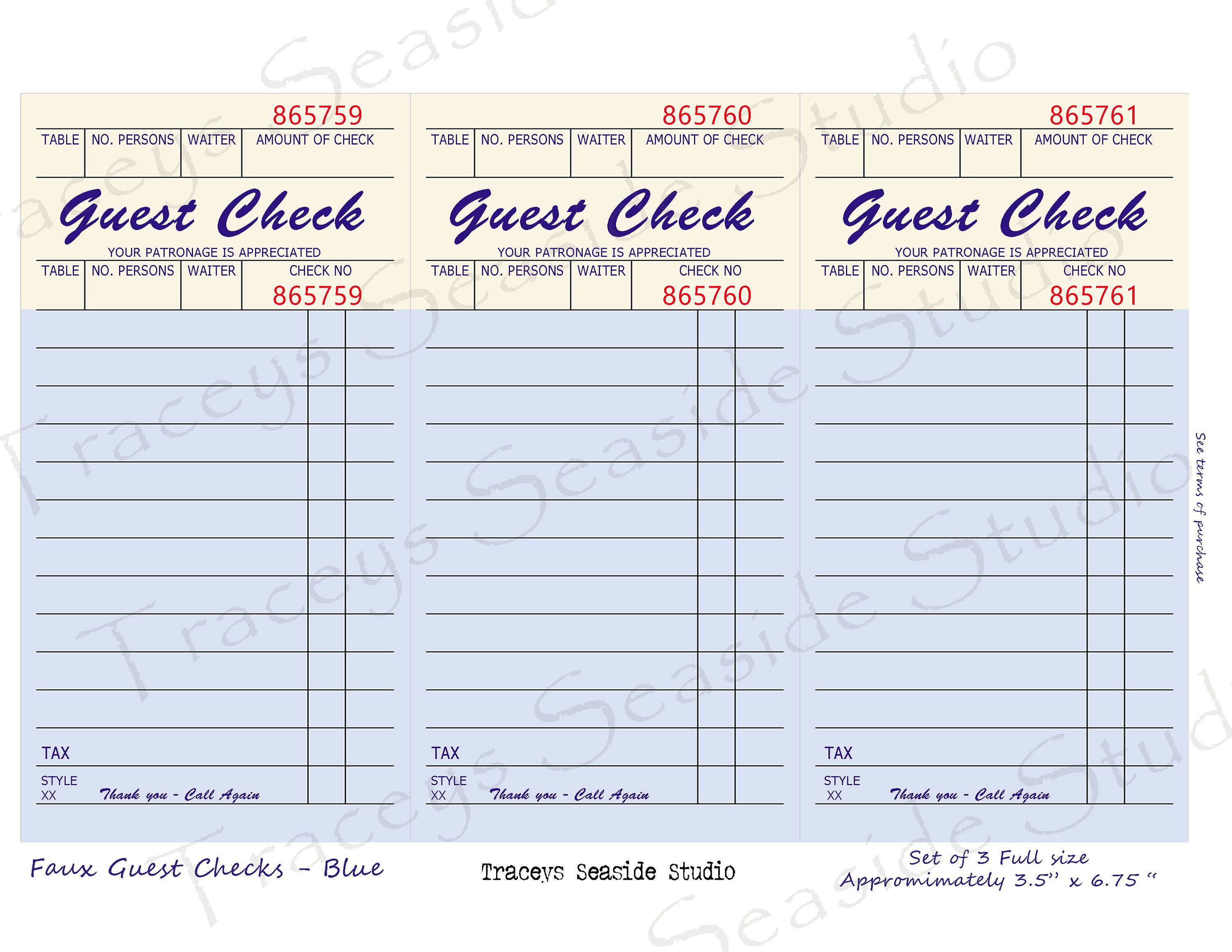NEW Guest Check Printables updated Version - Etsy UK