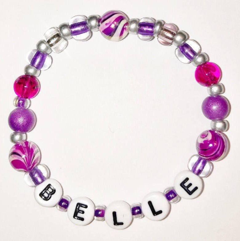 Kids name bracelets child's name bracelet personalized Etsy