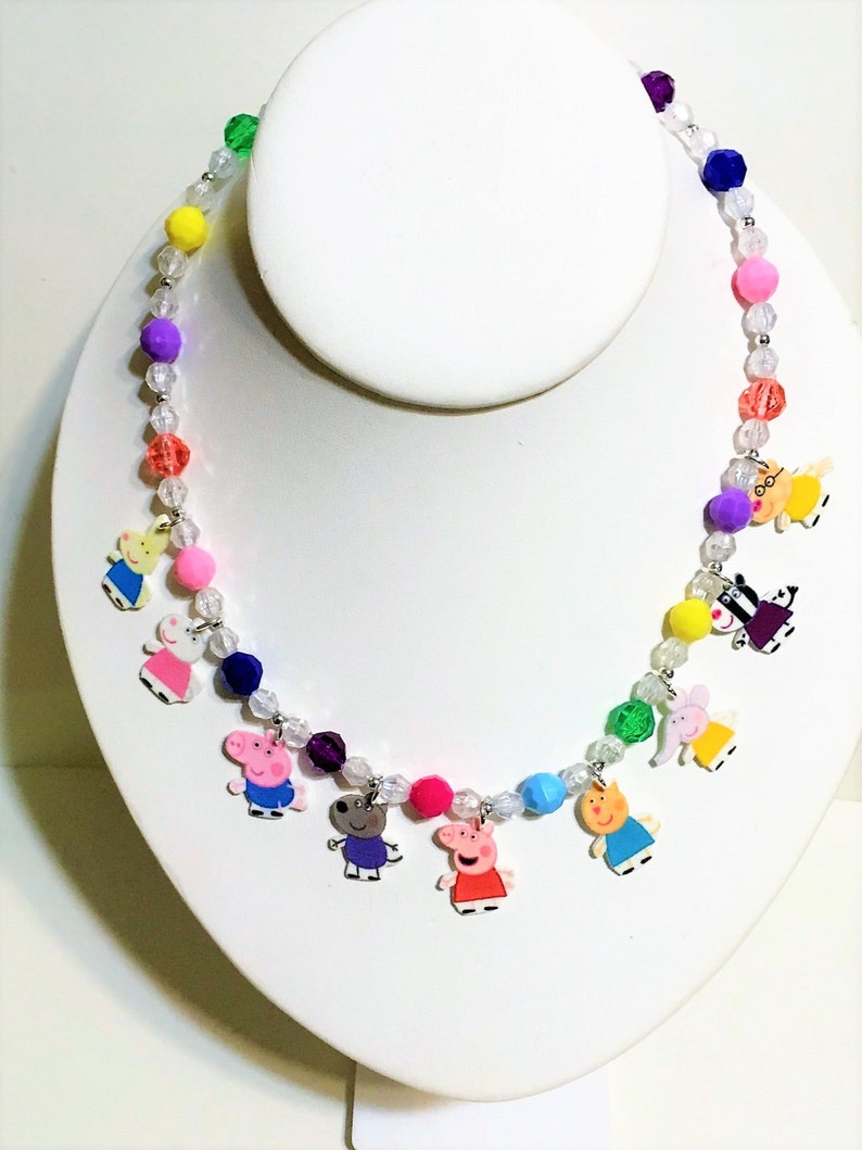 peppa pig necklace bracelet set