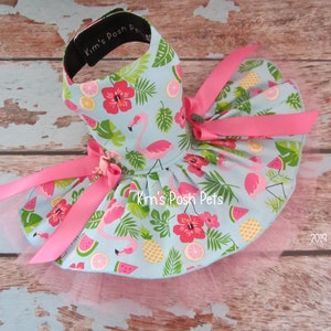 Dog Dress _ Tropical Cutie Dog Dress _ Dog Clothes _ Kim's Posh Pets _ Hand-made_ Summer