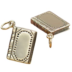 Sterling Silver Book Charm, Teacher Charm, Book Lover Charm, Book Pendant, Silver Book Charm, Book Necklace, Reading Charm, Birthday Gift