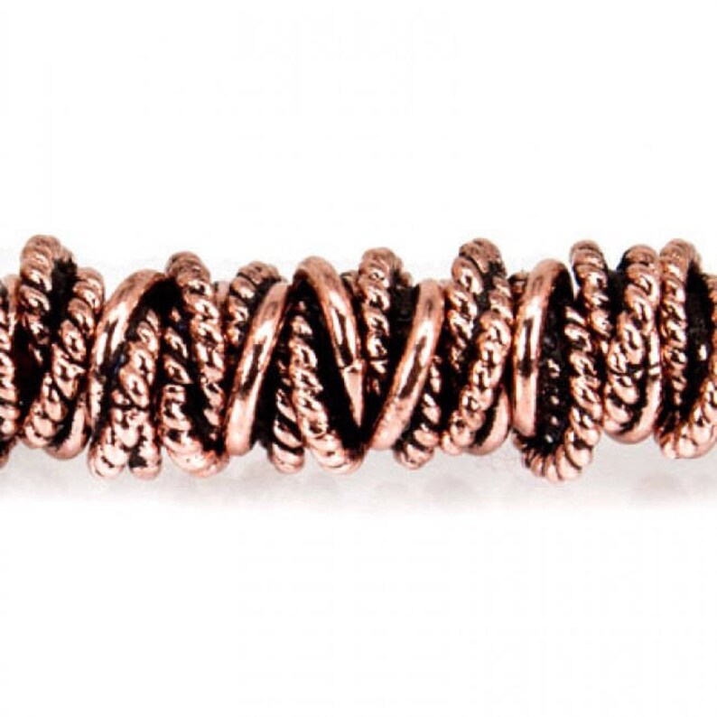 Copper Jump Ring Twist And Plain Twisted Wire Ring Copper Etsy