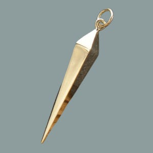 Sterling Silver Spike Charm, Geometric Charm, Spike Pendant, Spike Jewelry, Pointed Charm, Silver Spike, Silver Charm, Long Spike Charm