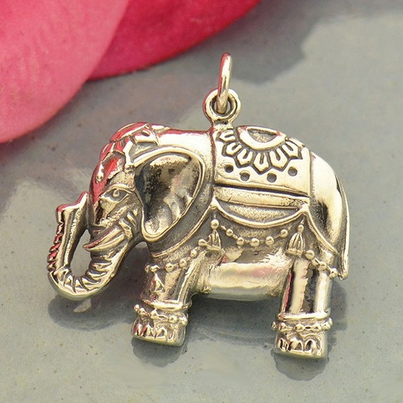 Colgante de elefante indio de plata de ley collar de - Etsy México