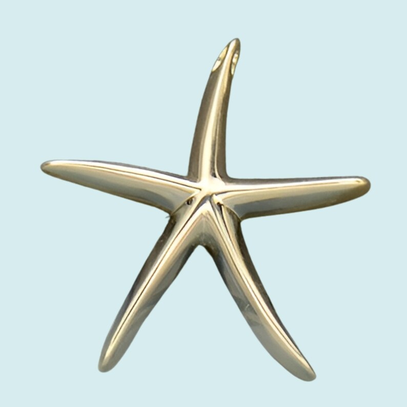 Sterling Silver Starfish Bead, Starfish Pendant, Under the Sea Charms, Ocean Lover Gift, Ocean Charms, Beach Jewelry, Starfish Necklace image 1