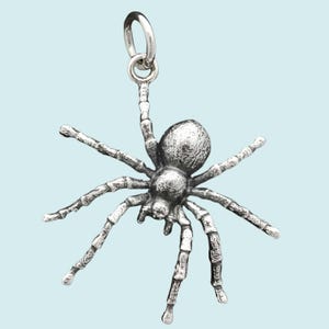 Sterling Silver Tarantula Pendant | Spider Jewelry | Halloween Gift | Halloween Jewelry | Insect Charm | Spider Charm | Halloween Charm