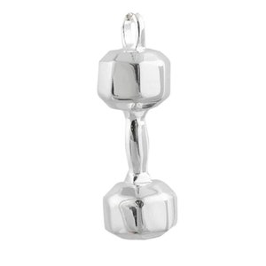 Sterling Silver Dumbbell Charm, Dumbbell Pendant, Fitness Jewelry, Barbell Charm, Gym Charm, Weightlifting Charm, Fitness Gift, Workout