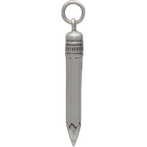 Sterling Silver Realistic Pencil, No. 2 Pencil, Pencil Charm, Silver Pencil Charm, Pencil Jewelry, Teacher Gift, School Supplies image 5