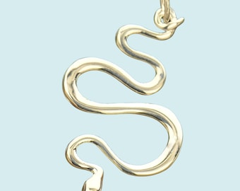 Sterling Silber Schlange Anhänger, verdrehte Schlange, Silber Schlange, Schlange Charm, Silber Schlange Charm, Schlange Schmuck, Reptil Charme