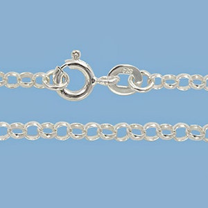 Sterling Silver Rolo Chain, 18 inch Chain, Silver Chain, Necklace Finding, Silver Necklace, Chain Necklace, 16 inch Necklace, Rolo Necklace