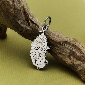 Sterling Silver Possum Charm, Animal Jewelry, Possum Lover Gift, Marsupial Charm, Pet Charm, Possum Necklace, Opossum Pendant,