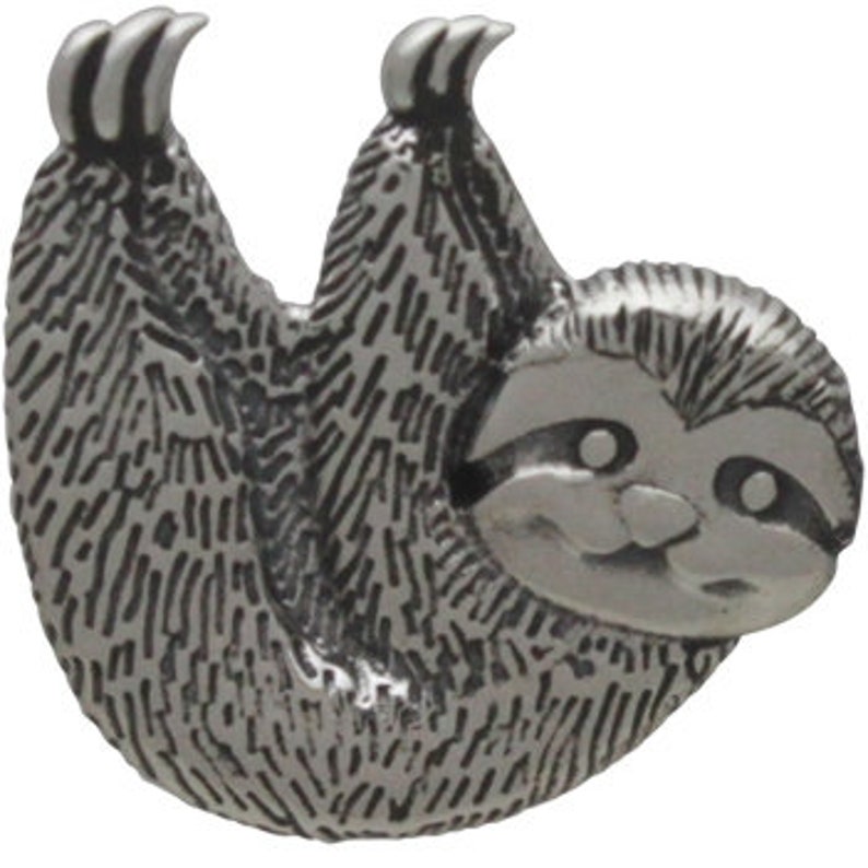 Genuine 925 Sterling Silver 'I Love You To The Moon' Sloth Charm – Dangle Style, Pave Setting, Hallmarked