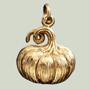 Pumpkin Charm, Sterling Silver Pumpkin, Pumpkin Lover Gift, Halloween Jewelry, Halloween Charm, Pumpkin Pendant, Pumpkin Jewelry, Fall Charm Bronze