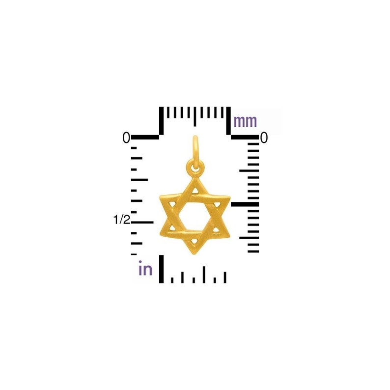May include: Gold-toned Star of David pendant charm. The charm is approximately 1/2 inch in size.