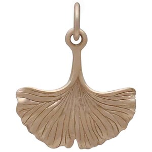 Ginkgo Leaf Charm: Botanical Nature Jewelry image 9