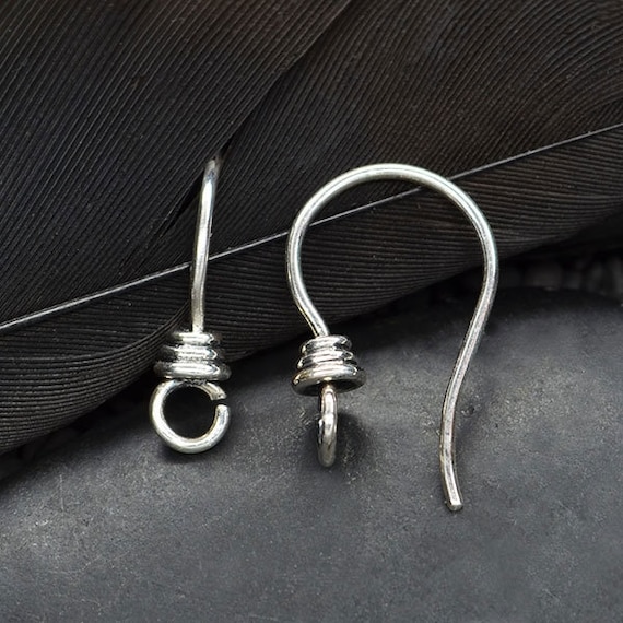 Sterling Silver Earring Hooks, Wire Wrapped Earrings, Best Friend