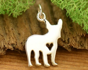 Bulldog Francese Collana In Argento Sterling 925 Bulldog Francese