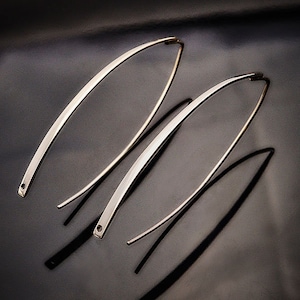 Sterling Silver Marquis Hook Earrings, Ear Wire, Silver Earrings, Dangle Ear Wire, Earring Findings, Jewelry Components, Earring Supplies