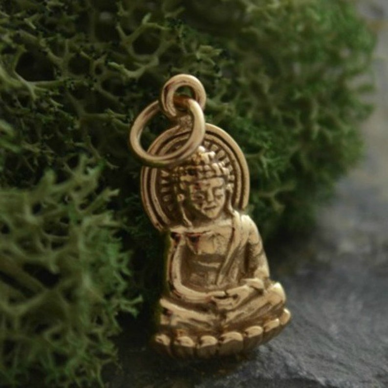Sterling Silver Buddha Charm Buddha Statue Buddha Pendant Etsy