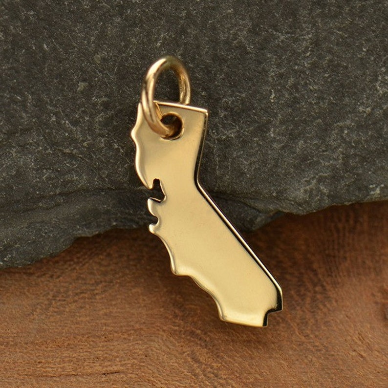Sterling Silver California State Charm California State Etsy