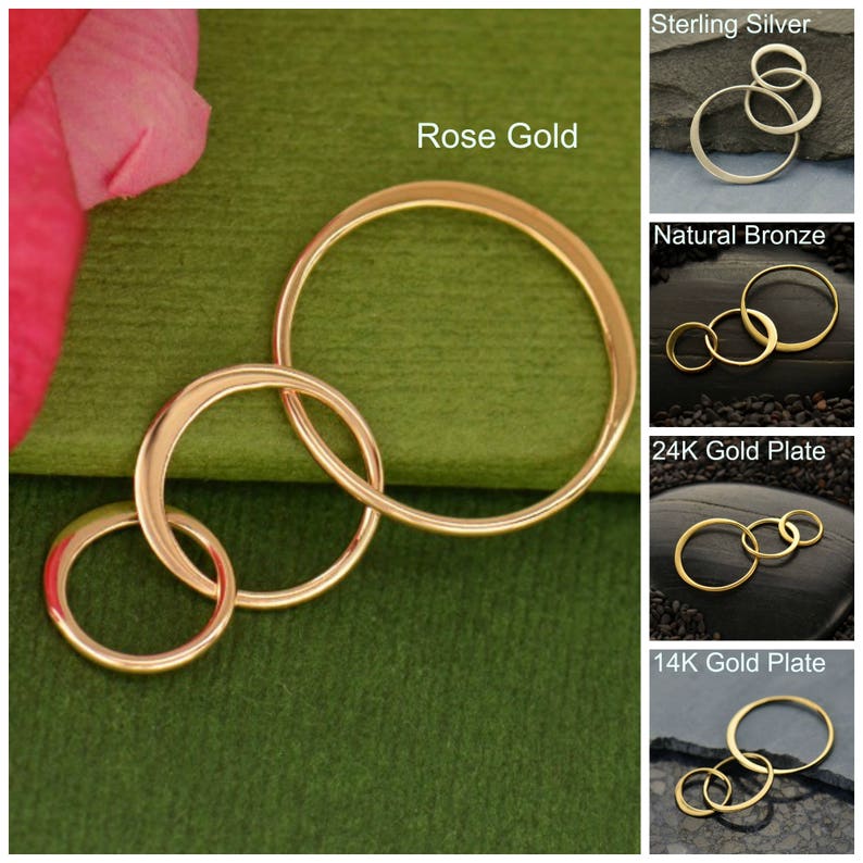 Three Circles of Life Chain Link Jewelry Circle Links Etsy