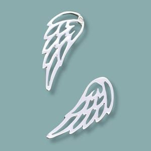 Sterling Silver Tiny Angel Wings Solderable Charms, Angel Wings Charm, Angel Believer Gift, DIY Jewelry Findings, Tiny Wings Charm