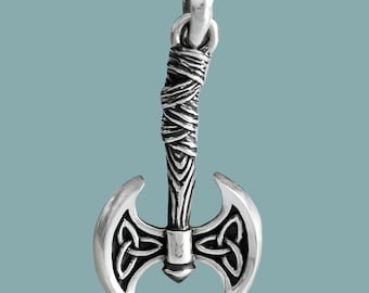 Pendentif hache viking en argent sterling | Bijoux scandinaves | Pendentif nordique | Cadeau viking | Charm hache nordique | Cadeaux bijoux scandinaves | Bijoux vikings