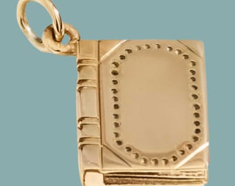 Bronze Buch Charme, Lehrer Charme, Buch-Liebhaber Charme, Buch Anhänger, Silber Buch Charme, Buch Halskette, Charm zu lesen, Geburtstagsgeschenk