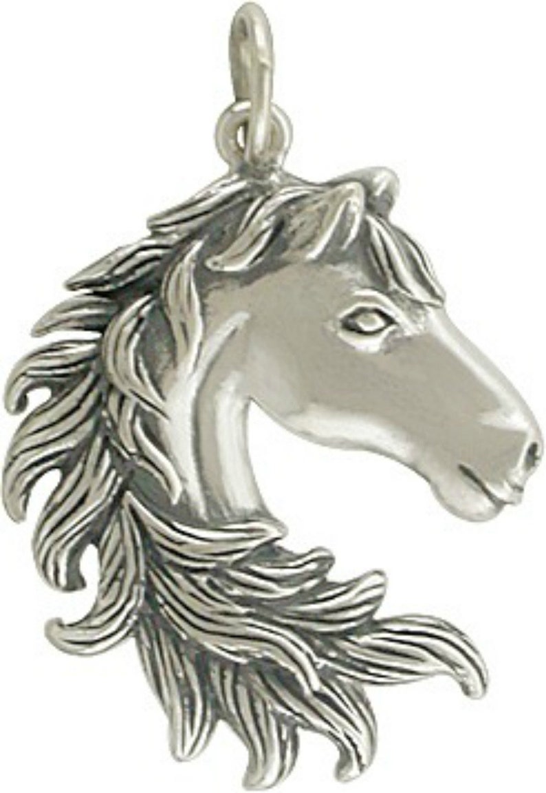 Sterling Silver Horse Head Horse Charm Silver Horse Charm Etsy