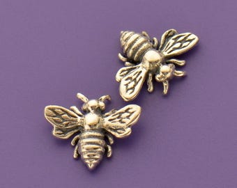 Genuine 925 Sterling Silver Honey Bee Dangle Charm - Pavé Zircon Details, Slide Closure 4 thumbnail image